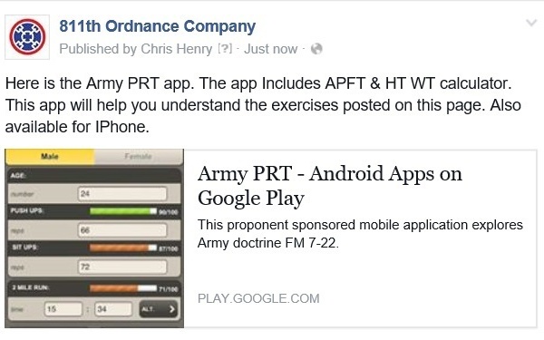 Social media PRT with the 811th OD Company