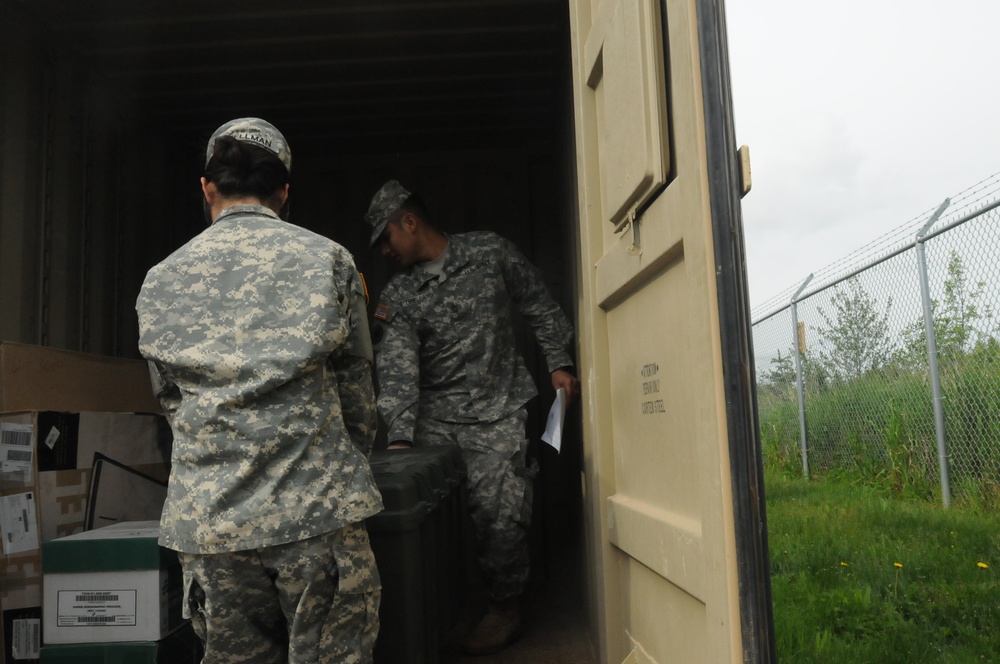 The 364th Expeditionary Sustainment Command Preps Equipment for Anakonda 16 Shipment