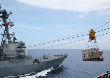 MSC's USNS Charles Drew Conduct’s Trilateral Replenishment-at-Sea