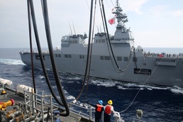 MSC's USNS Charles Drew Conducts Trilateral Replenishment At Sea