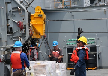 MSC's USNS Charles Drew Conduct’s Trilateral Replenishment-at-Sea