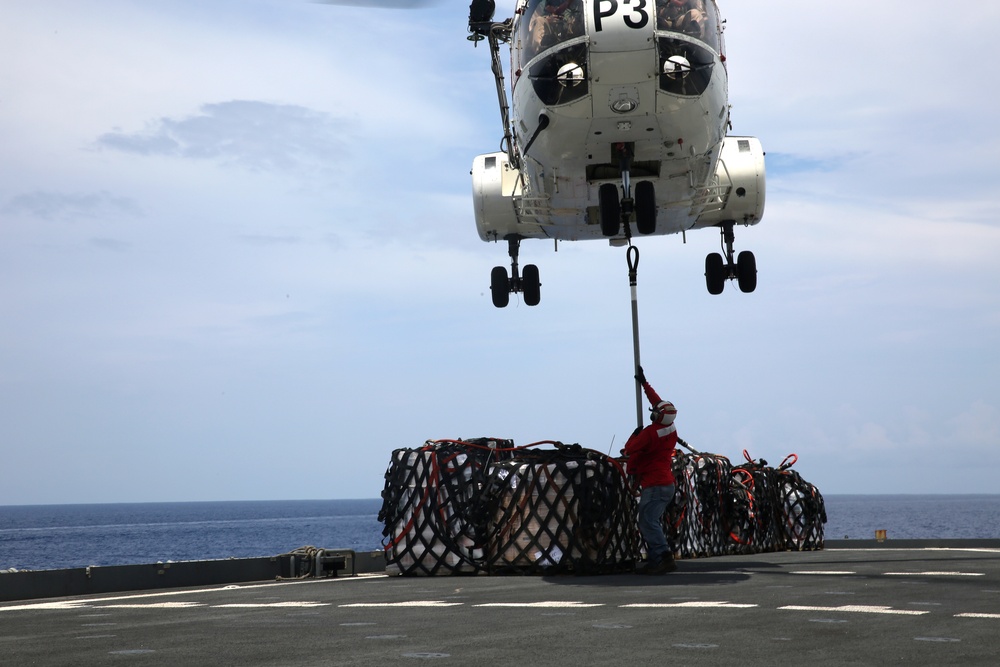 MSC's USNS Charles Drew Conducts Trilateral Replenishment At Sea