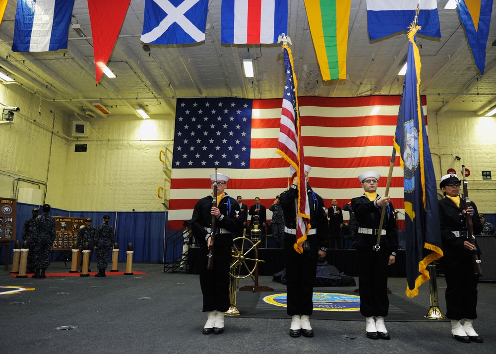 PCU Gerald R. Ford (CVN 78) Statue Dedication Ceremony