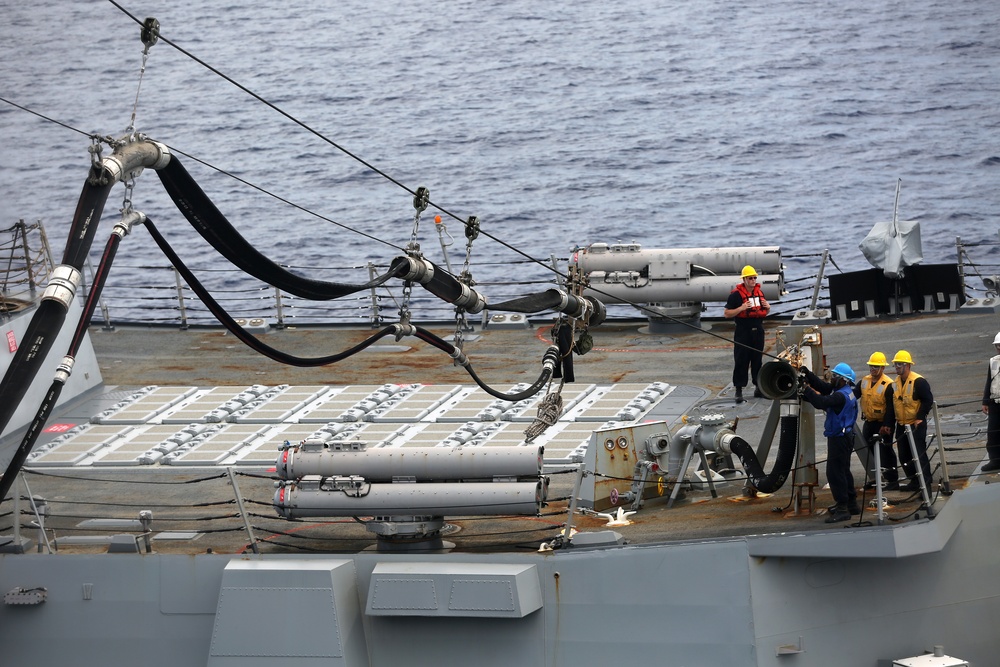 MSC's USNS Charles Drew Conducts Trilateral Replenishment At Sea