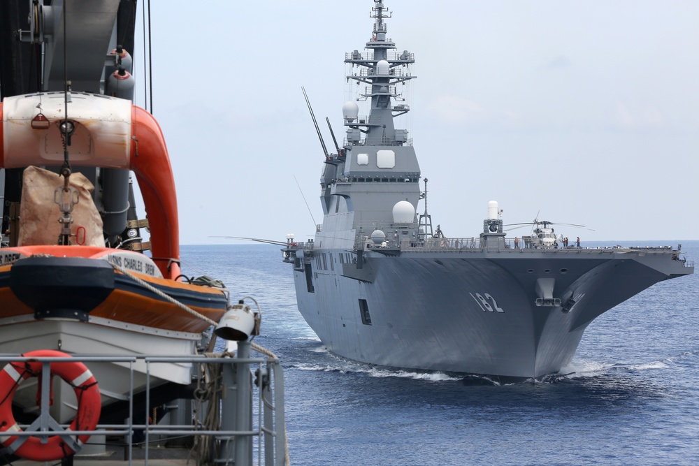 MSC's USNS Charles Drew Conducts Trilateral Replenishment-at-Sea