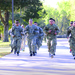 Soldiers run toward first obstacles in the 'Amazing Race'