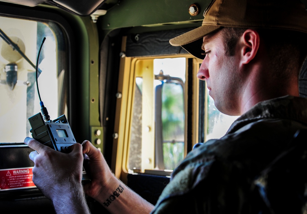 Explosive Ordnance Disposal Airmen conduct post-blast analysis training