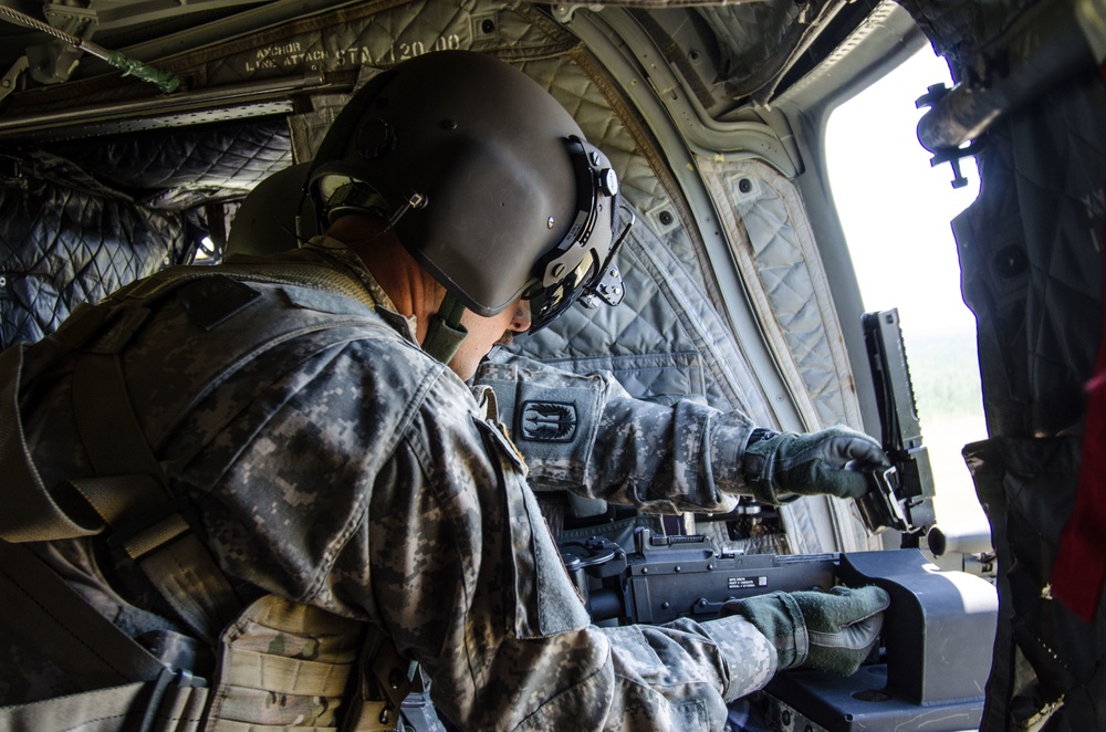 Florida Guard door gunners conduct Aerial Gunnery training at Camp Shelby