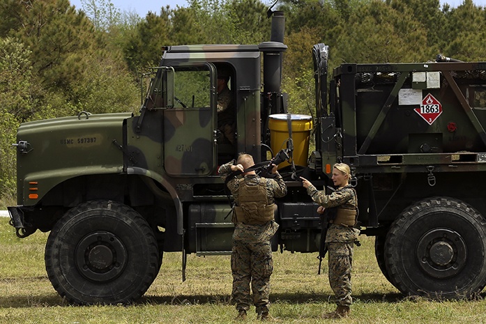 2nd MLG conduct a command post exercise.
