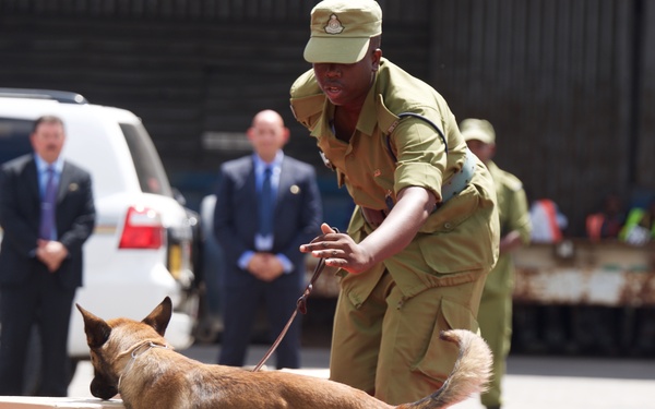 Customs and Border Protection trained Belgian Malinois are delivered to Tanzania