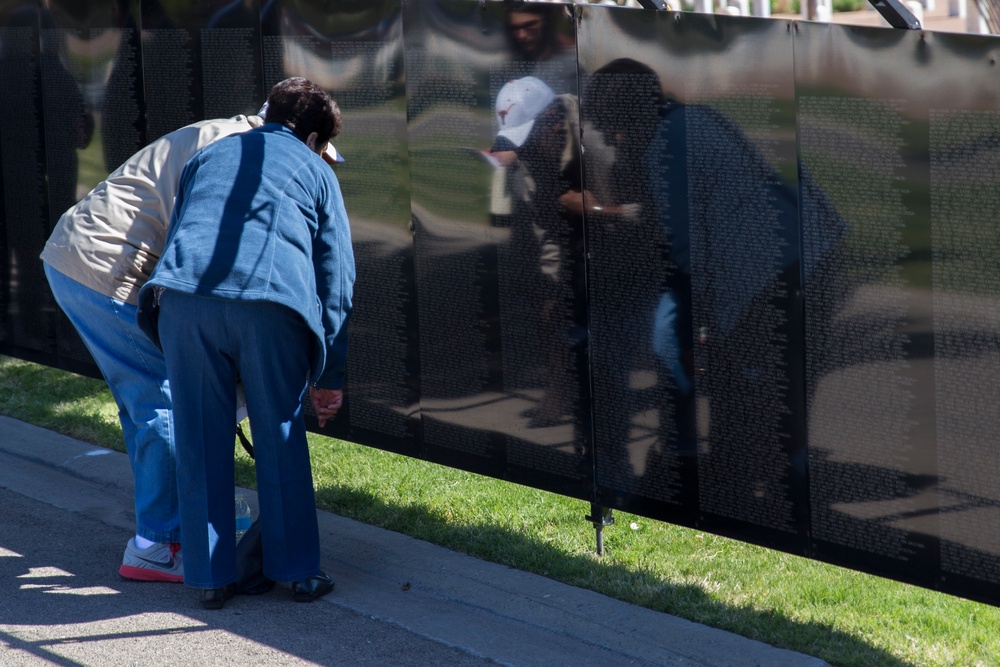 Vietnam Memorial Replica displayed at Bliss National Cemetery