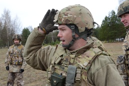 Michigan's 119th Field Artillery train with their Latvian state partners