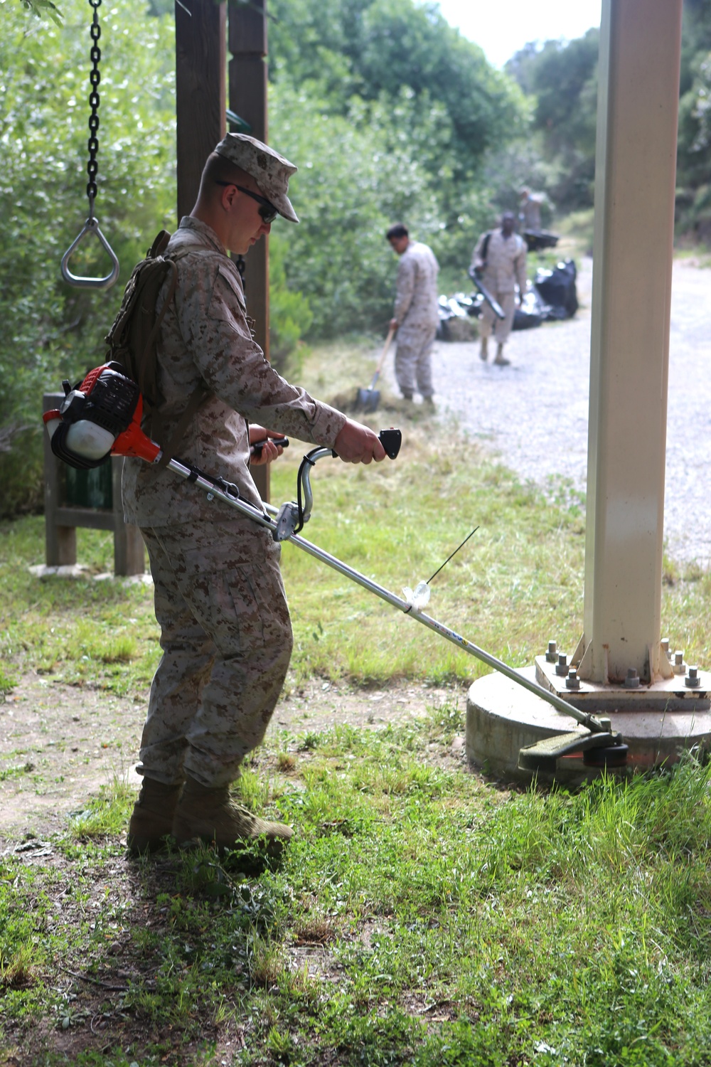 Single Marine Program participates in cleanup