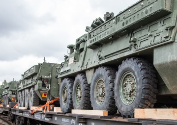 2nd Squadron, 2nd Cavalry Regiment equipment arrives in Lithuania
