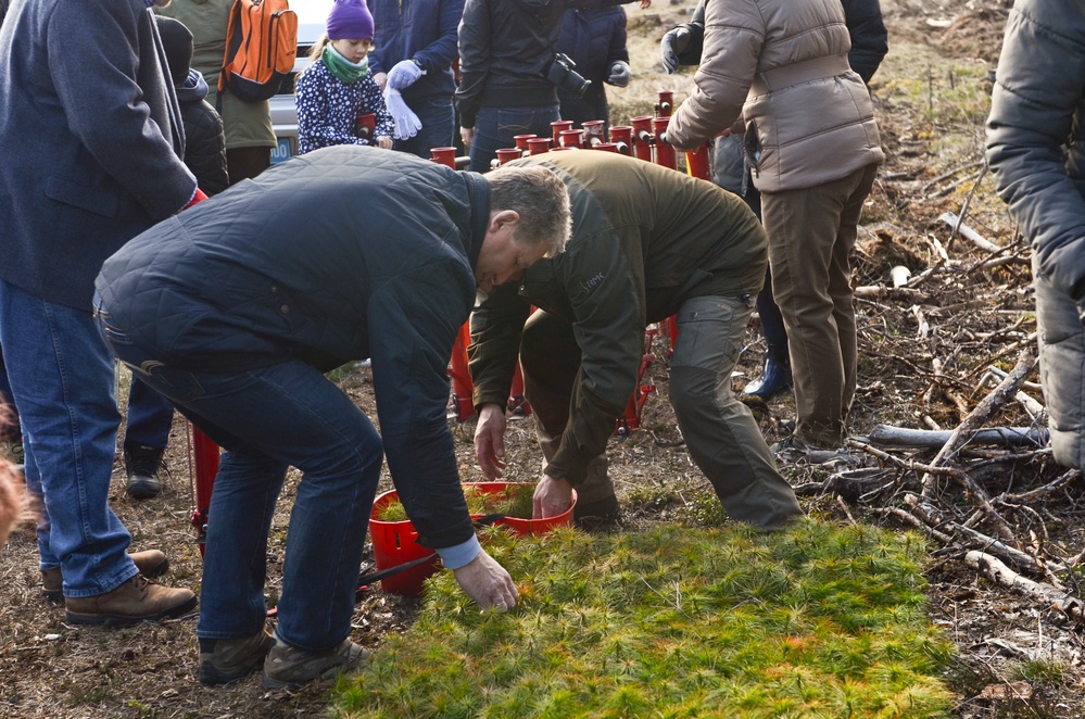 Eagle Troop participates in tree planting ceremony