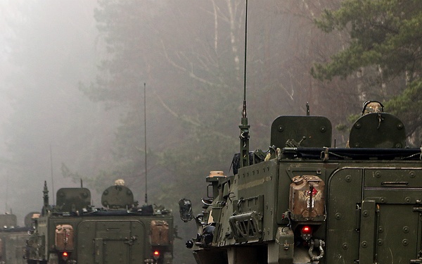 Wolfpack soldiers get ready to roll