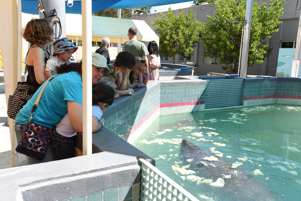 Puerto Rico Air National Guard visits the Puerto Rico Manatee Conservation Center