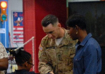 Soldier recognizes military children’s sacrifices