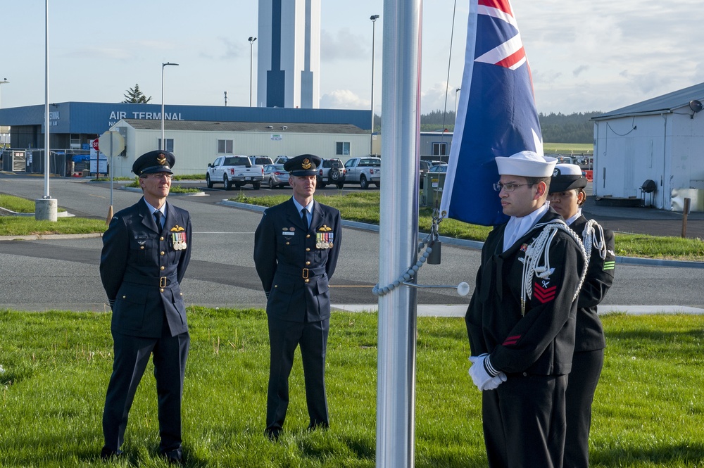 NASWI flag raising ceremony