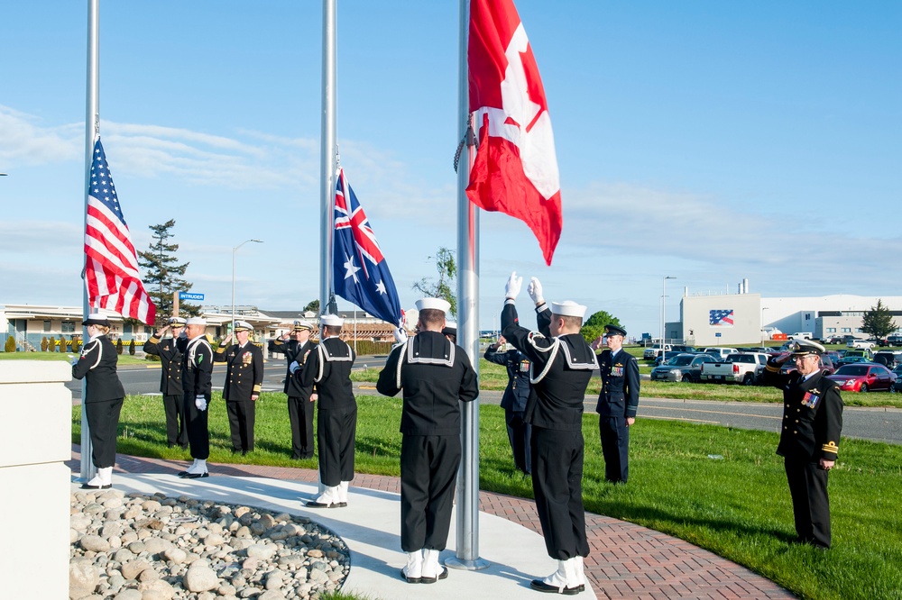 NASWI flag raising ceremony