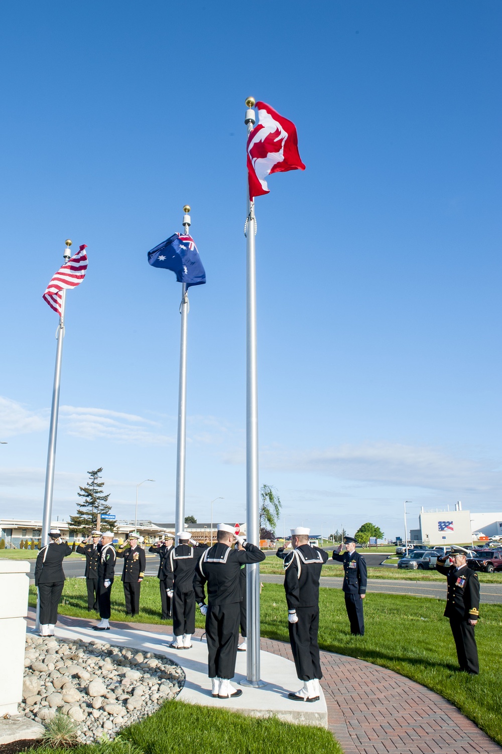 NASWI flag raising ceremony