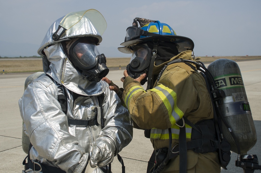 Building teamwork with Central American Firefighters