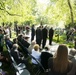 Wreath laying ceremony at the Spirit of the Elbe marker in Arlington National Cemetery