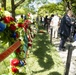 Wreath laying ceremony at the Spirit of the Elbe marker in Arlington National Cemetery