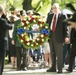 Wreath laying ceremony at the Spirit of the Elbe marker in Arlington National Cemetery