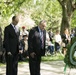 Wreath laying ceremony at the Spirit of the Elbe marker in Arlington National Cemetery