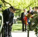 Wreath laying ceremony at the Spirit of the Elbe marker in Arlington National Cemetery