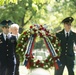 Wreath laying ceremony at the Spirit of the Elbe marker in Arlington National Cemetery