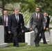 Prime Minister of Georgia lays a wreath at the gravesite of Gen. John Shalikashvili in Section 30 of Arlington National Cemetery