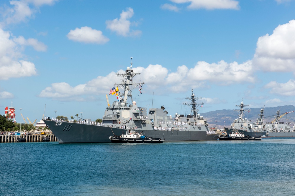 Pacific Surface Action Group stops at Pearl Harbor for a scheduled port visit