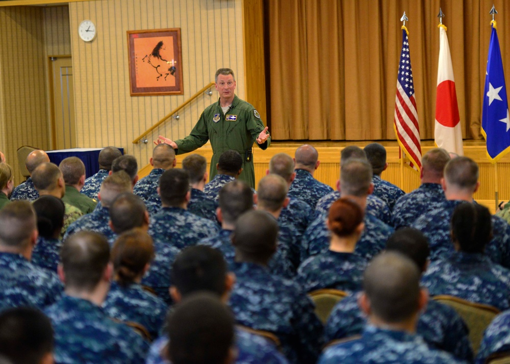 Lt. Gen. Dolan Holds All Hands Call with Sailors in Misawa