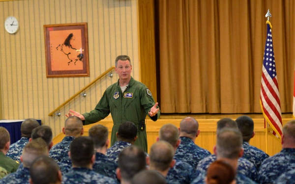 Lt. Gen. Dolan Holds All Hands Call with Sailors in Misawa