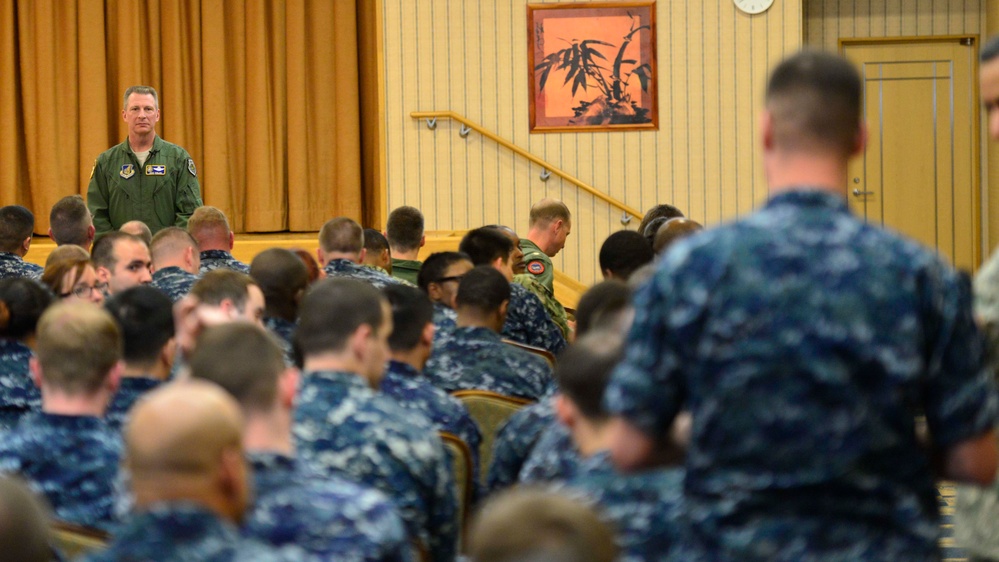 Lt. Gen. Dolan Holds All Hands Call with Sailors in Misawa