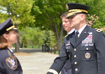 Military District of Washington hosts inter-agency partner at Arlington National Cemetery