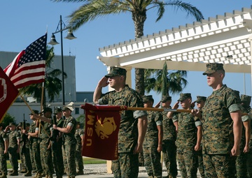 U.S. Marines change commanders in Italy