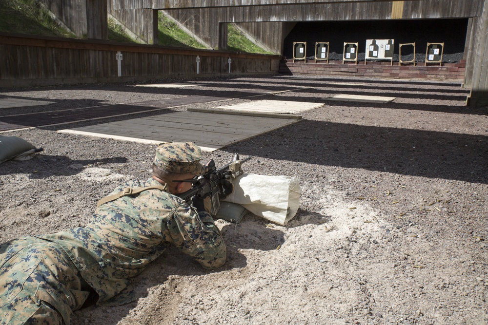 U.S. Marines zero in on the target to kick off joint training exercise