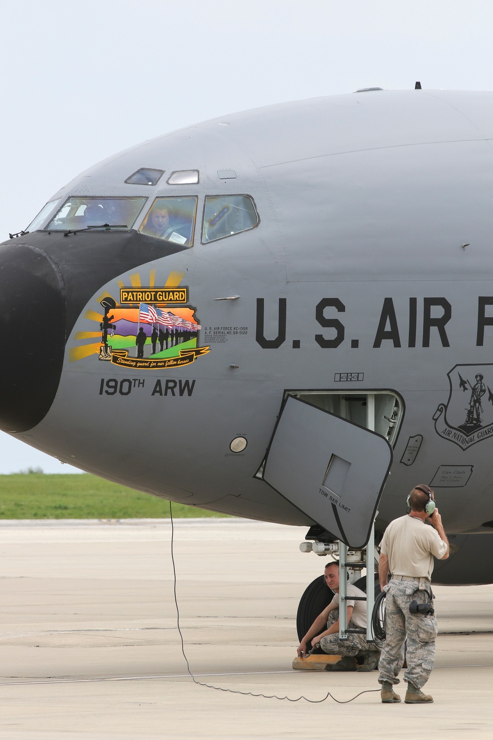 190th ARW evacuates four KC-135Rs in anticipation of severe weather