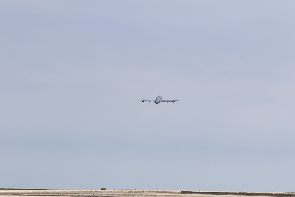 190th ARW evacuates four KC-135Rs in anticipation of severe weather