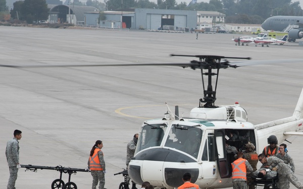 Mock-patients arrival
