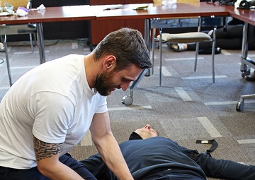 Embassy guards learn tactical combat casualty care from allies
