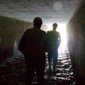 Survey teams conduct dam inspections