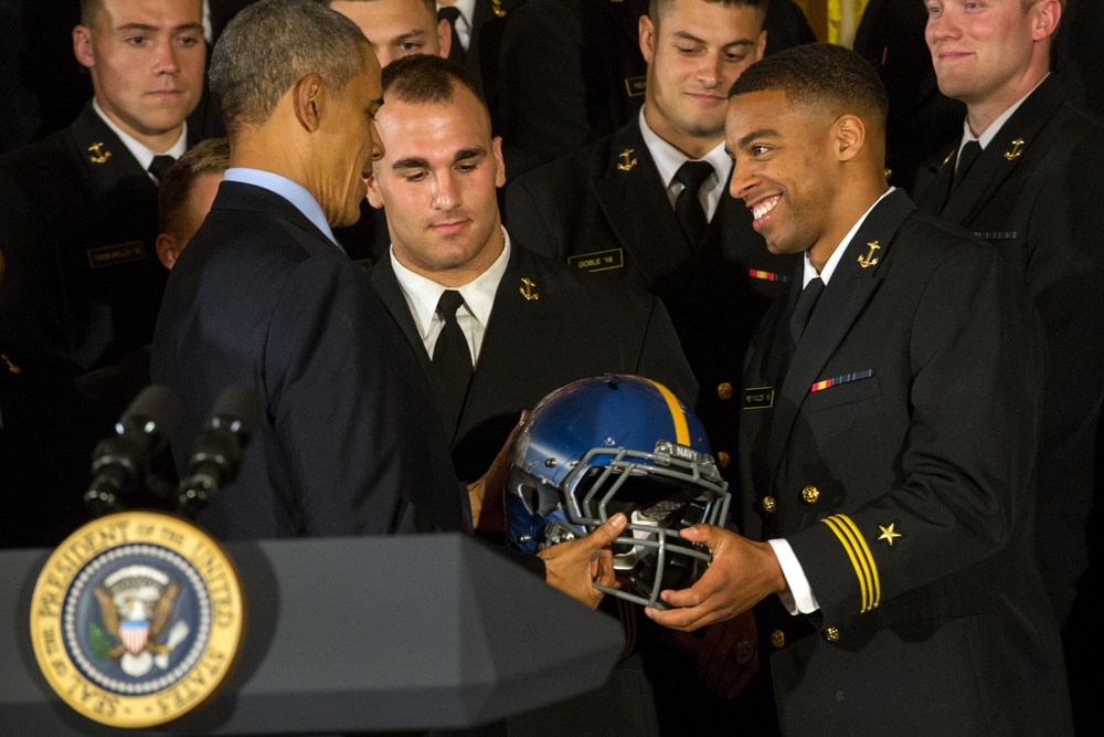 President Awards Commander in Chief's Trophy to Naval Academy 2016