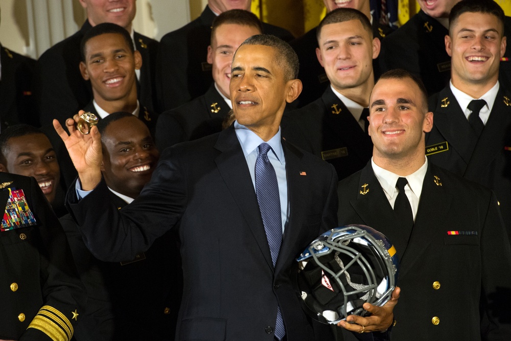 President Awards Commander in Chief's Trophy to Naval Academy 2016