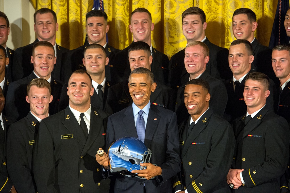 President Awards Commander in Chief's Trophy to Naval Academy 2016