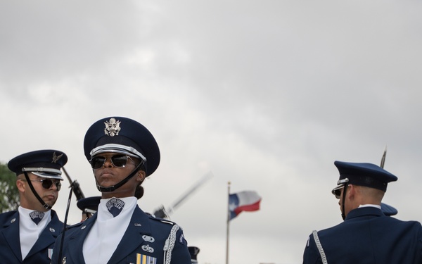 U.S. Air Force Honor Guard Drill Team performs in San Antonio