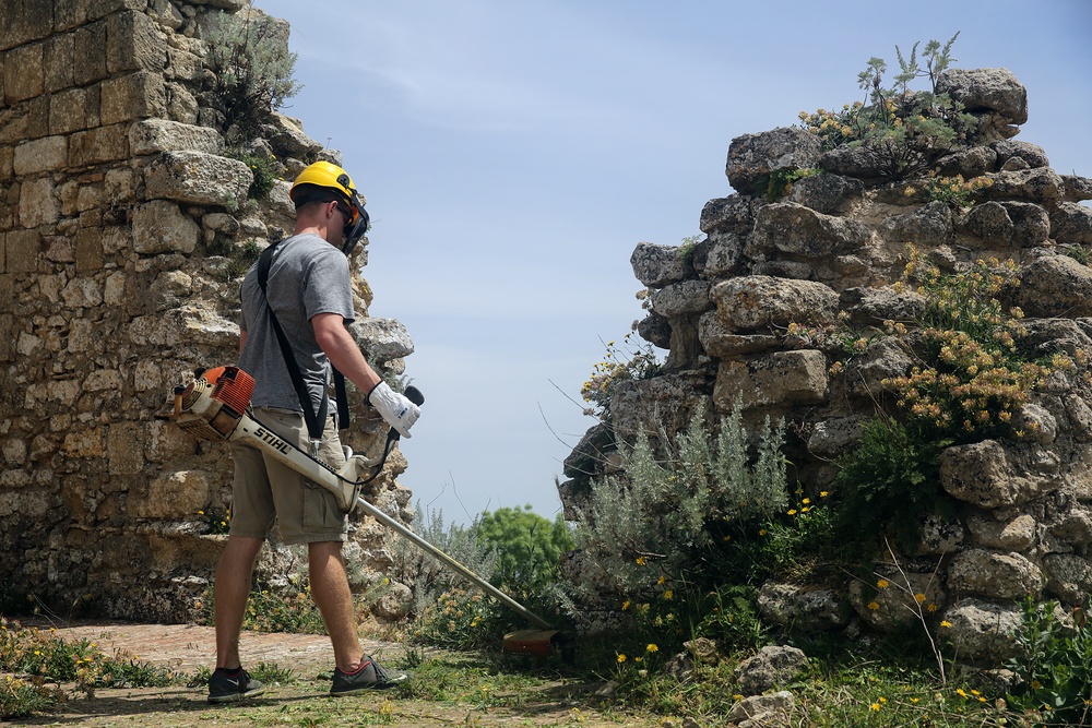 Marines restore castle, local community